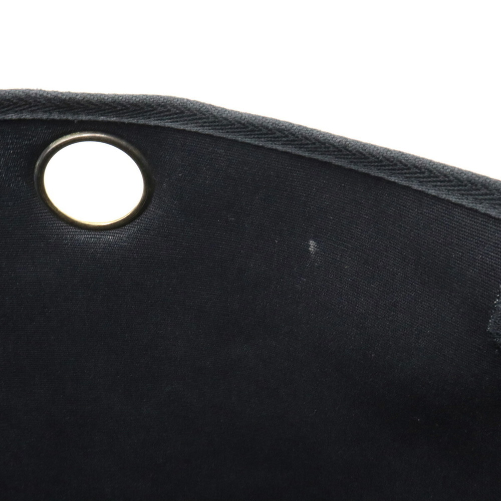 HERMES Ale Bag Ad PM Handbag Toile Officier Leather Black Shoulder □D engraved - Picture 6 of 9